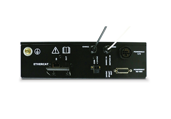 Powermax EtherCAT arayüz adaptörünün ön tarafı